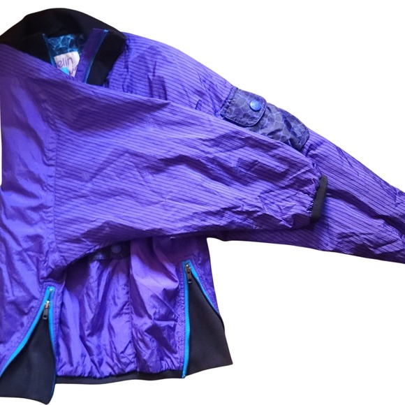 Kaelin Vintage Ski Women's Purple Striped Pullover Anorak Jacket Size 8 - Picture 6 of 9